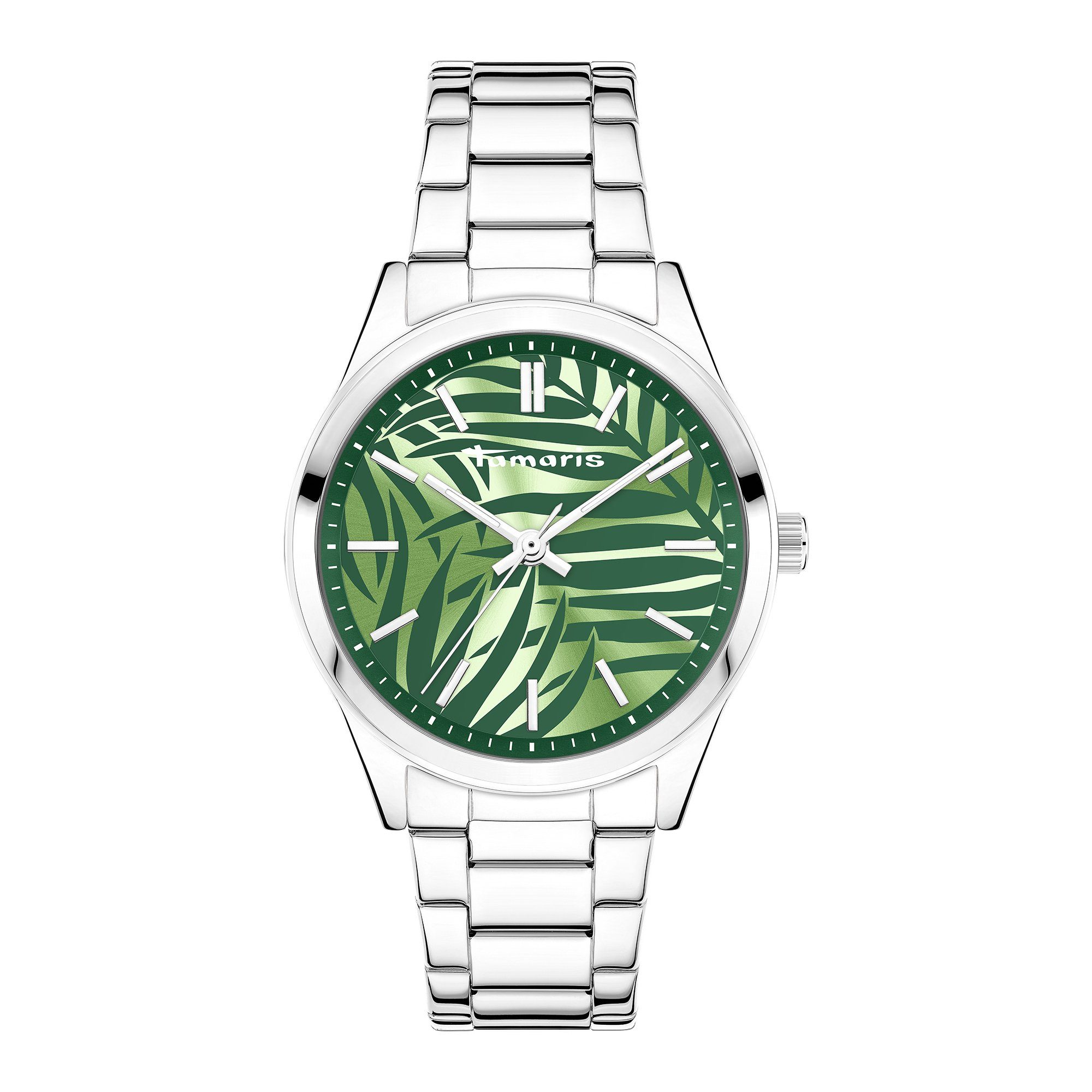 Tamaris Quarzuhr Armbanduhr silber, grün