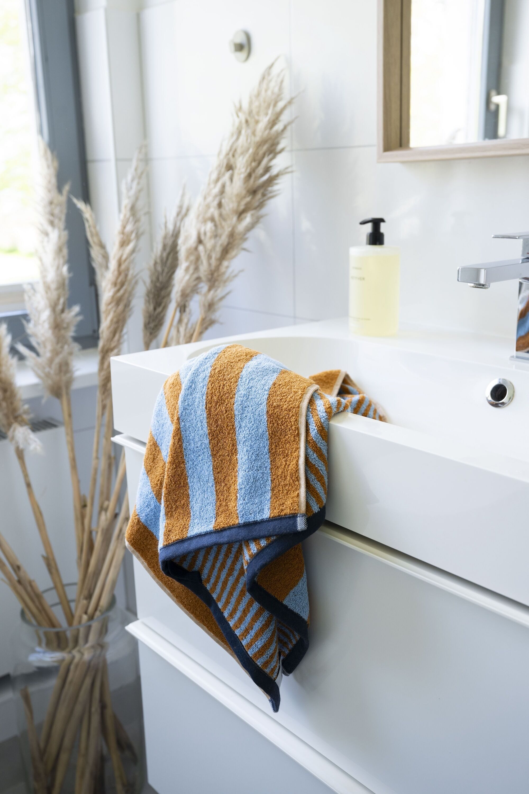 herzbach home Handtuch Set Good Vibes, (1-St), 450gsm, Premium-Qualität, 100% Baumwolle – Bild 3 von 4