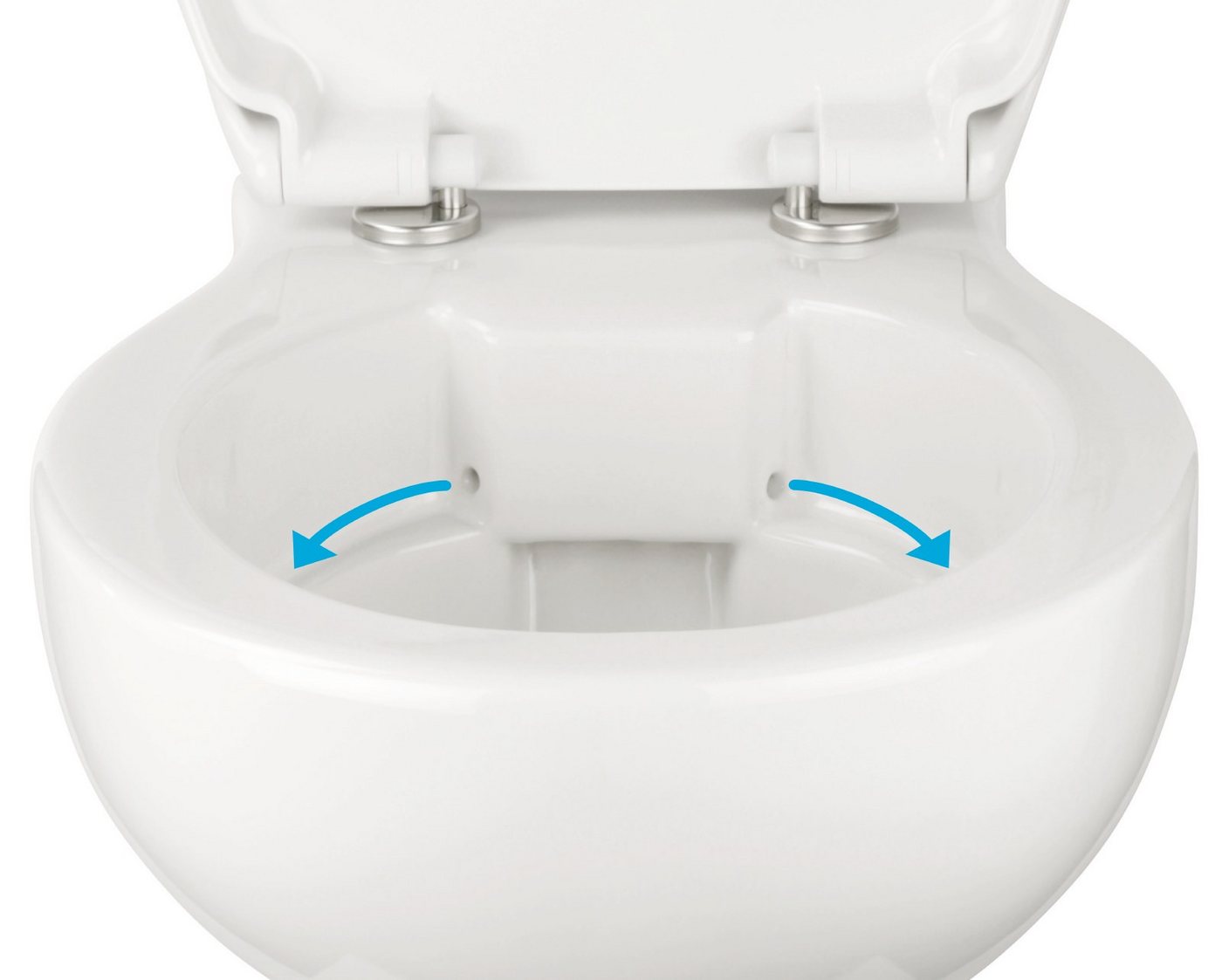 Thumbnail - aquaSu Tiefspül-WC, Wand WC, spülrandlos, WC-Sitz mit Absenkautomatik, 572200