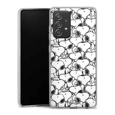 DeinDesign Handyhülle Snoopy Muster Peanuts Snoopy Pattern Black And White, Samsung Galaxy A52s 5G Slim Case Silikon Hülle Ultra Dünn Schutzhülle
