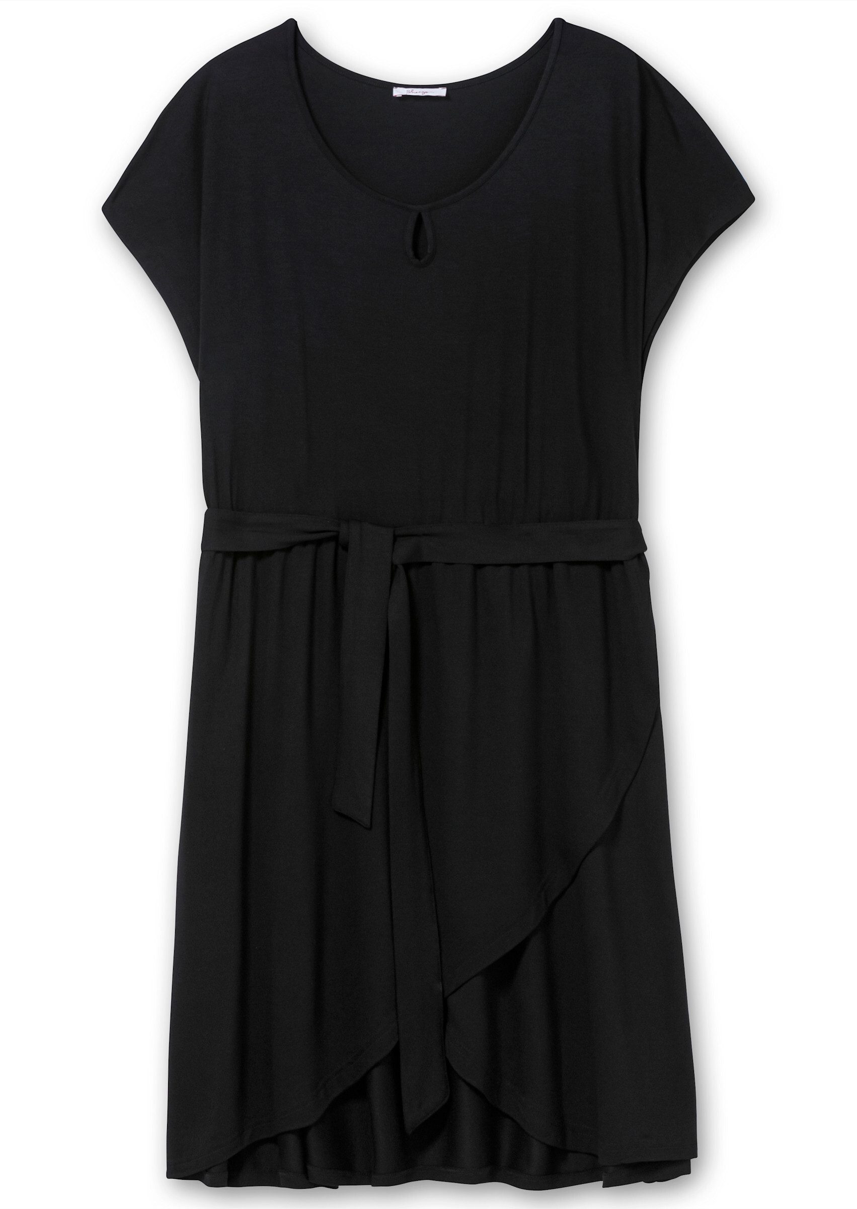 Sheego Strandkleid Jerseykleid Kurzarm