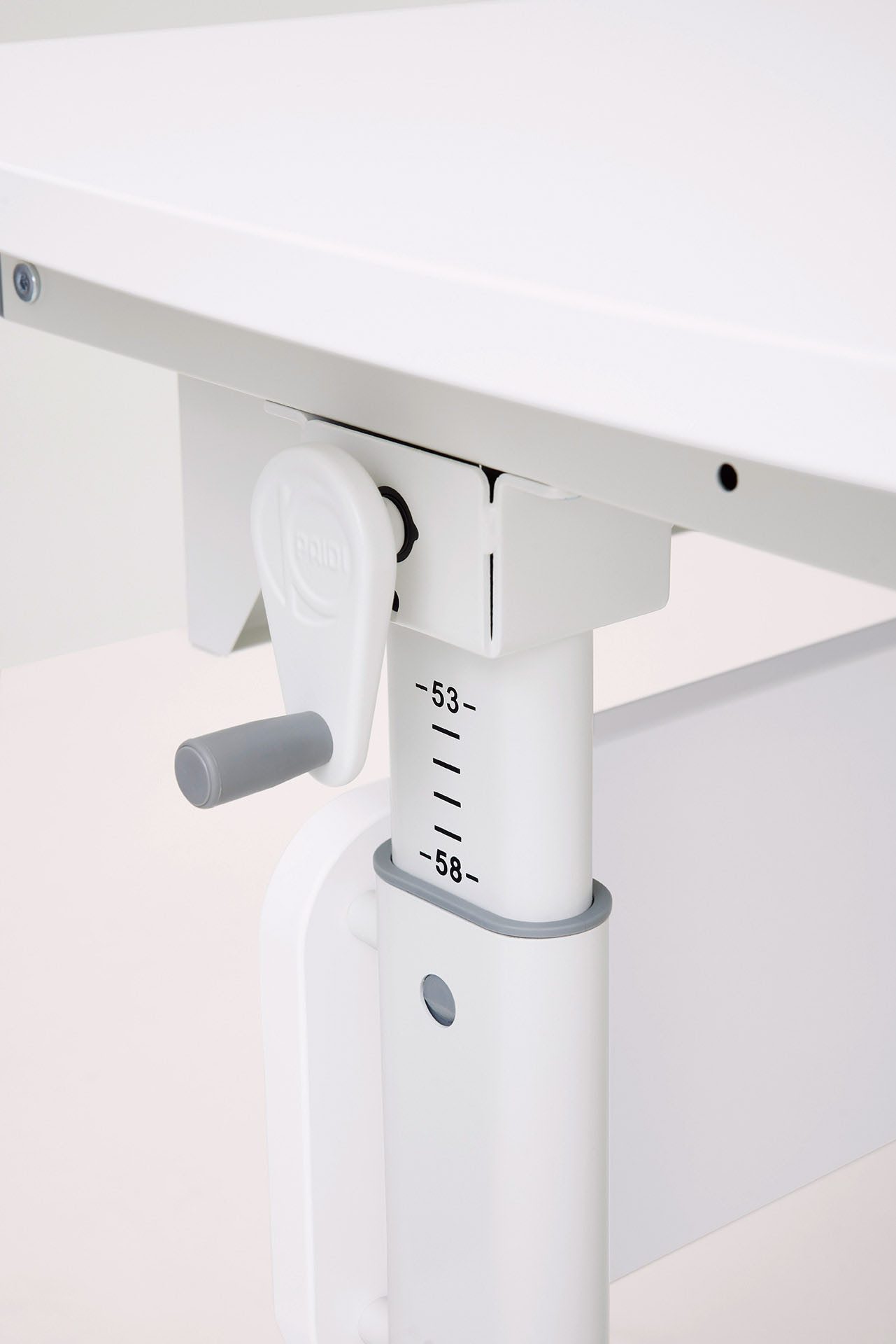 PAIDI Kinderschreibtisch DIEGO CURVED GT, Schülerschreibtisch, ergonomisch, mitwachsend, stufenlos höhenverstellbar, geteilte Tischplatte neigbar