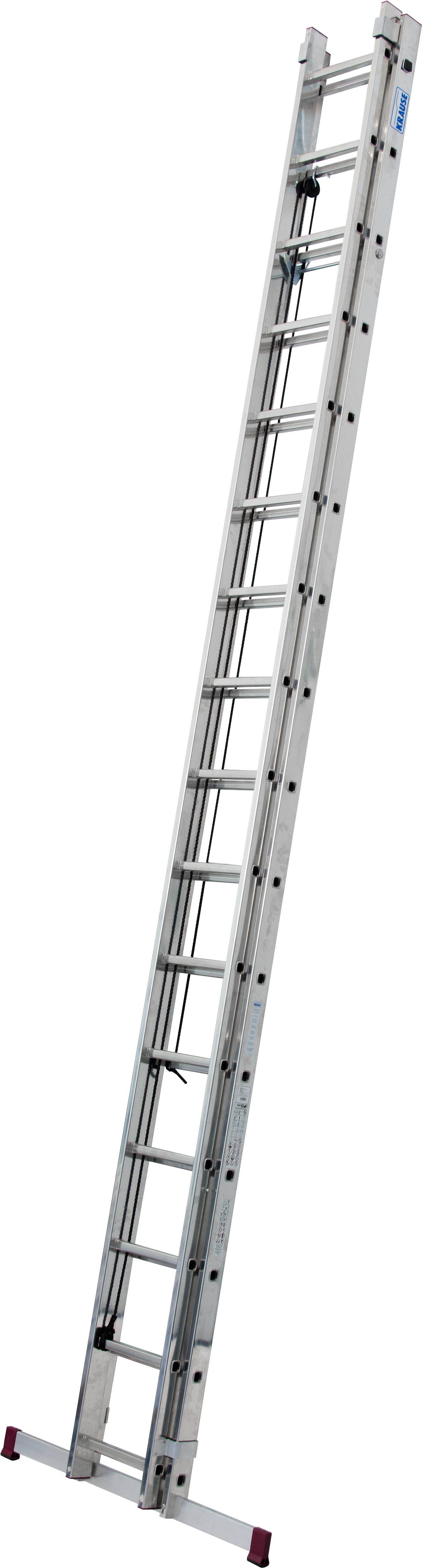 KRAUSE Schiebeleiter Corda Seilzugleiter, 2x16 Sprossen