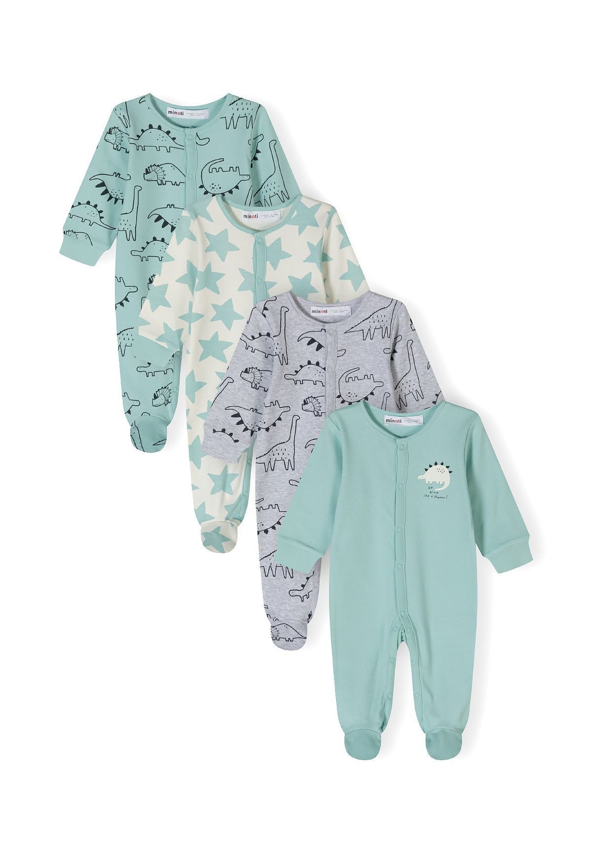 Schlafoverall Schlafanzüge mit Print, 4-er Pack (0-24m)