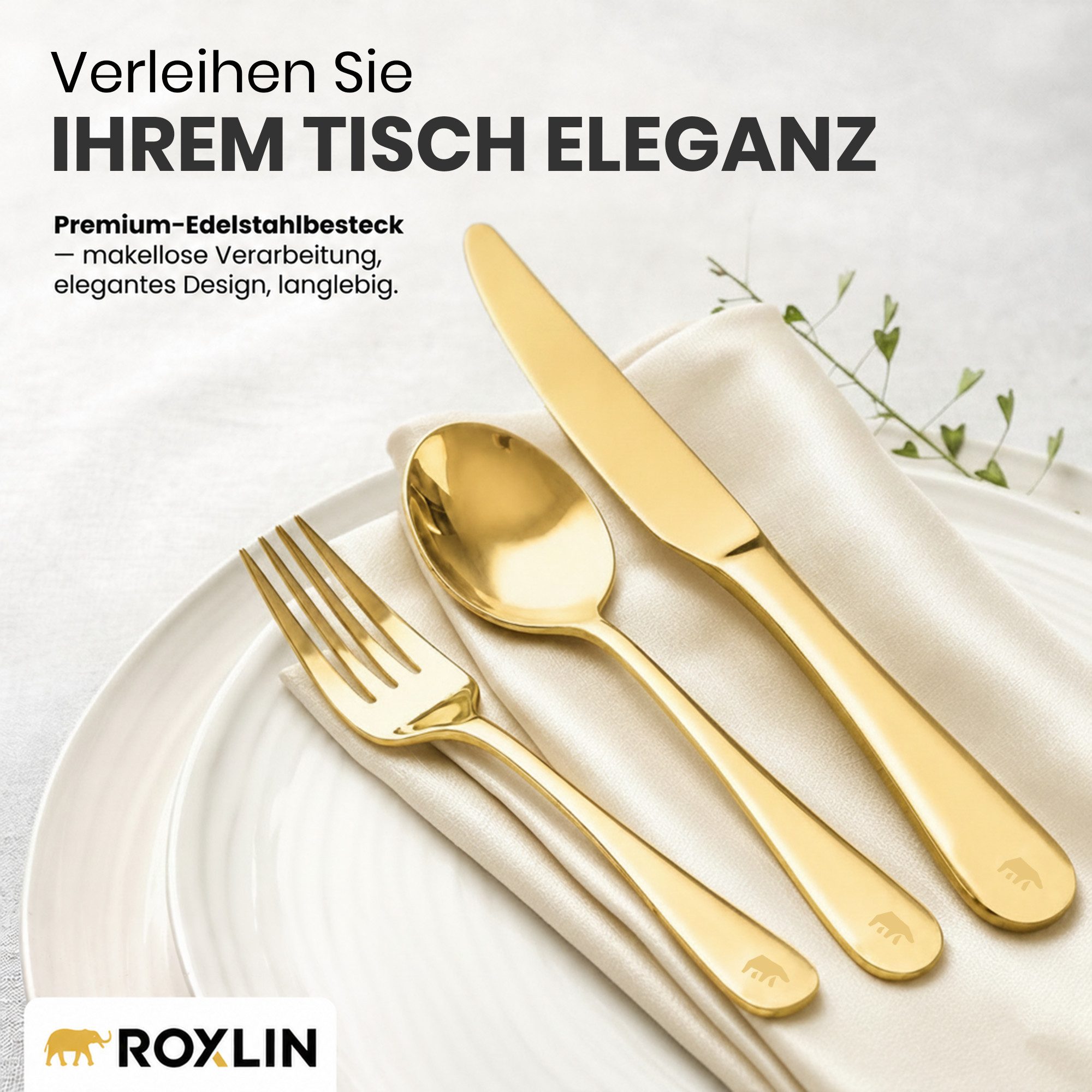 Roxlin Besteck-Set 30-teiliges Edelstahl-Besteckset modern & elegant 4 Farbe, 6 Personen, Edelstahl – Bild 3 von 5