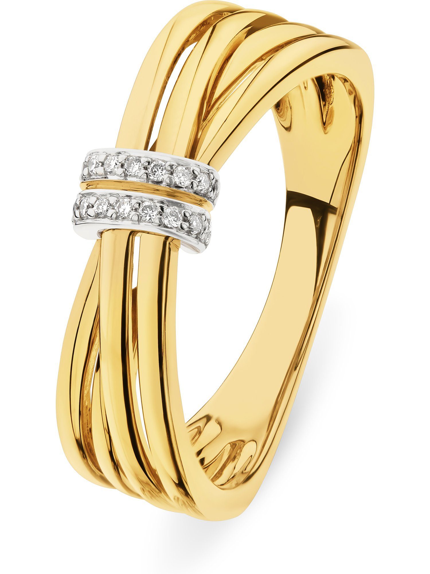 CHRIST Diamantring CHRIST Damen-Damenring 585er Gelbgold 18 Diamant günstig online kaufen