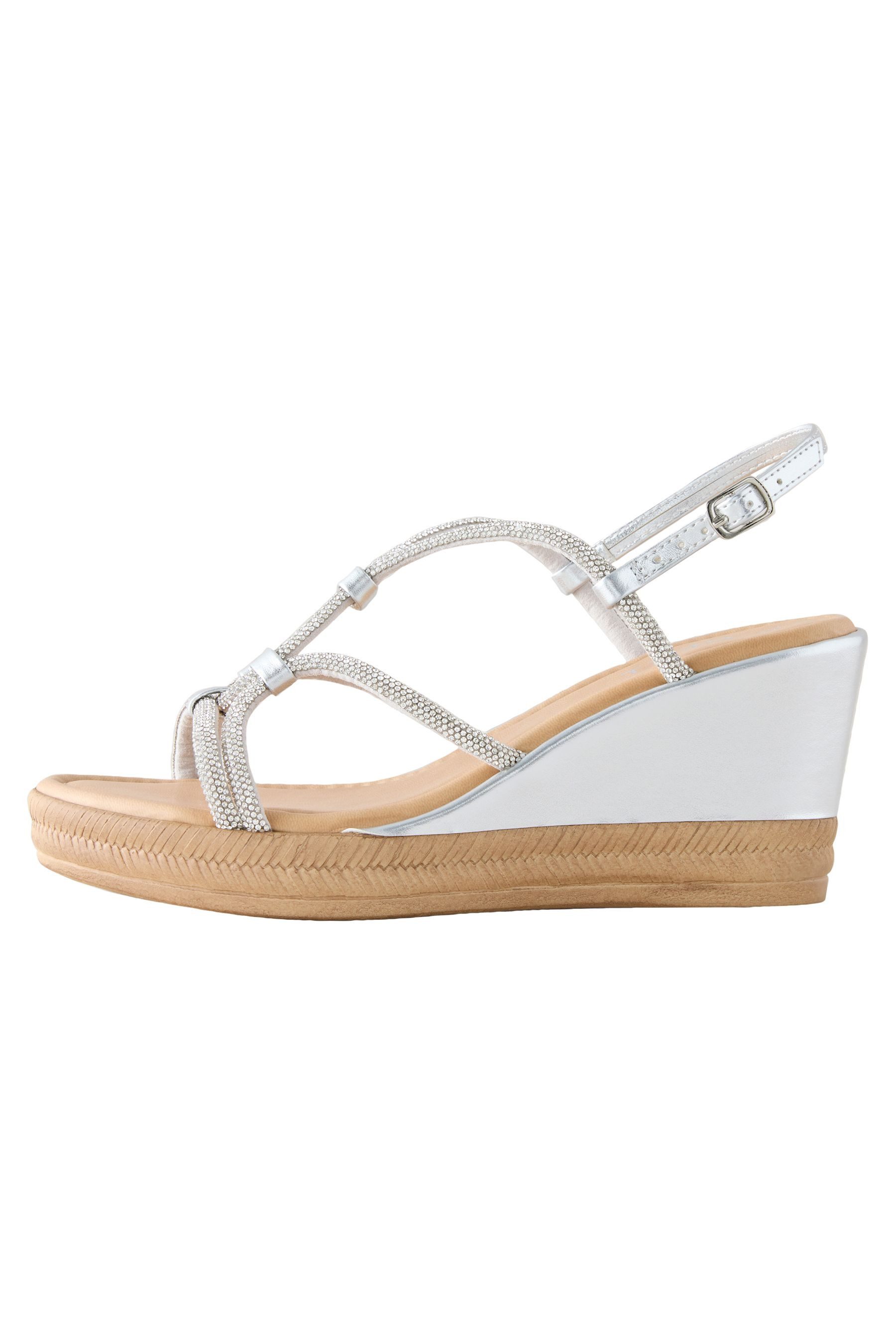 Next Forever Comfort® Keilabsatzschuhe mit Schmuck Keilsandalette