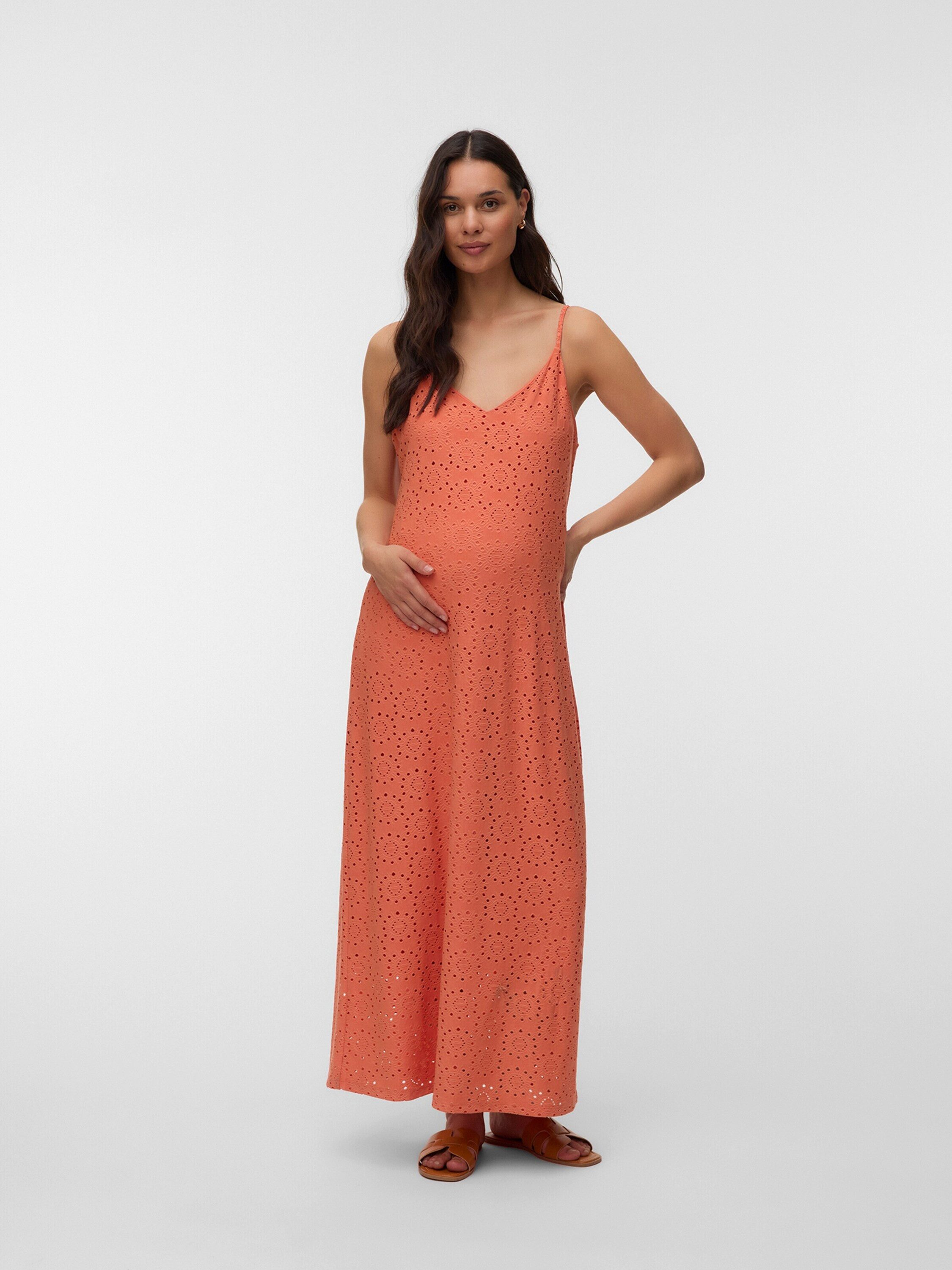 Vero Moda Maternity Maxikleid VMMTassa (1-tlg) Lochmuster