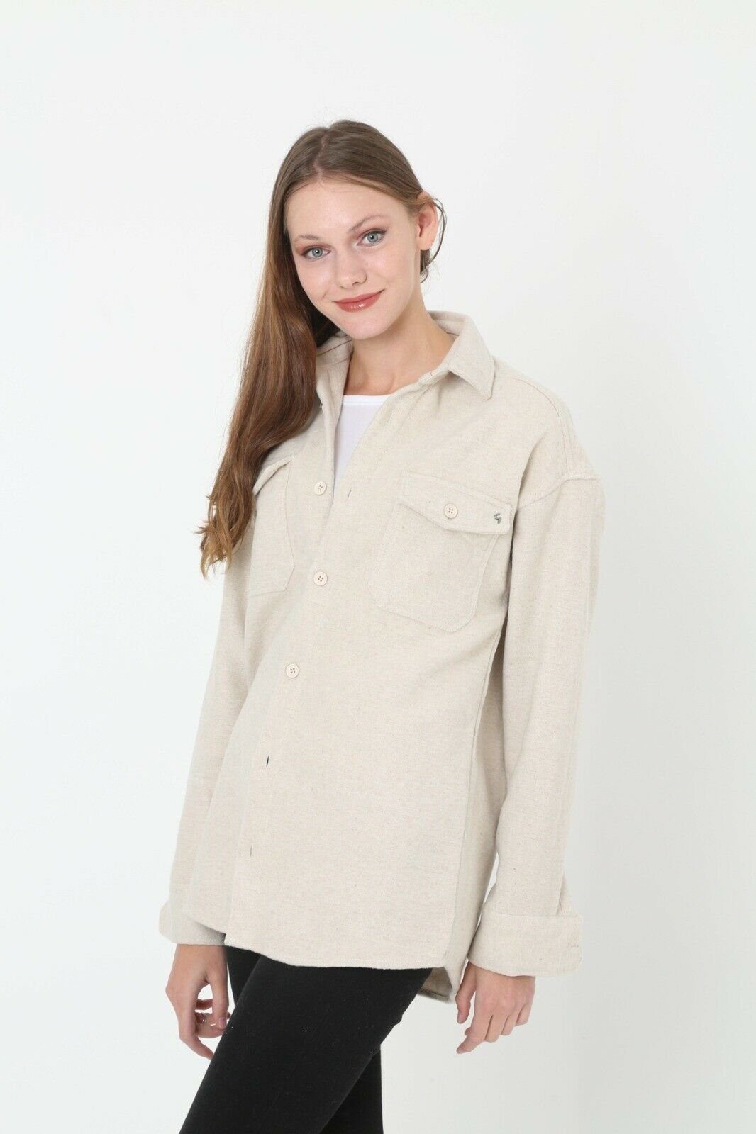 cofi1453 Hemdbluse Moderne Damen Hemdjacke Freizeithemd günstig online kaufen
