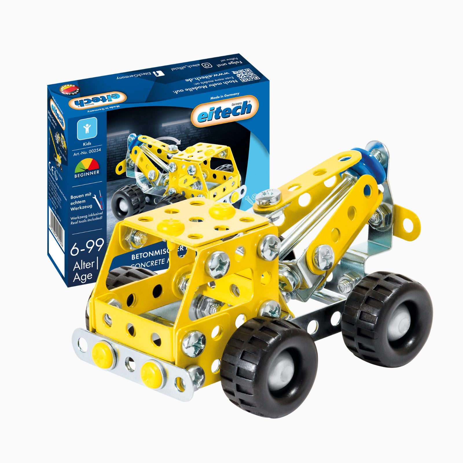 Eitech eitech Betonmischer Mini 00254 Metallbaukasten, (Konstruktionsspielzeug, 112 St., Bausatz)