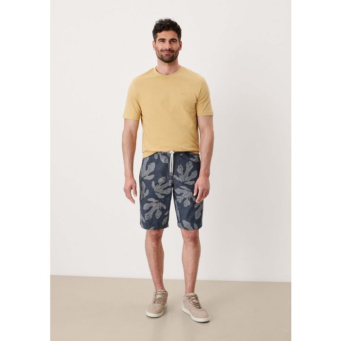 s.Oliver Hose & Shorts Relaxed: Bermuda mit Blätter-Print