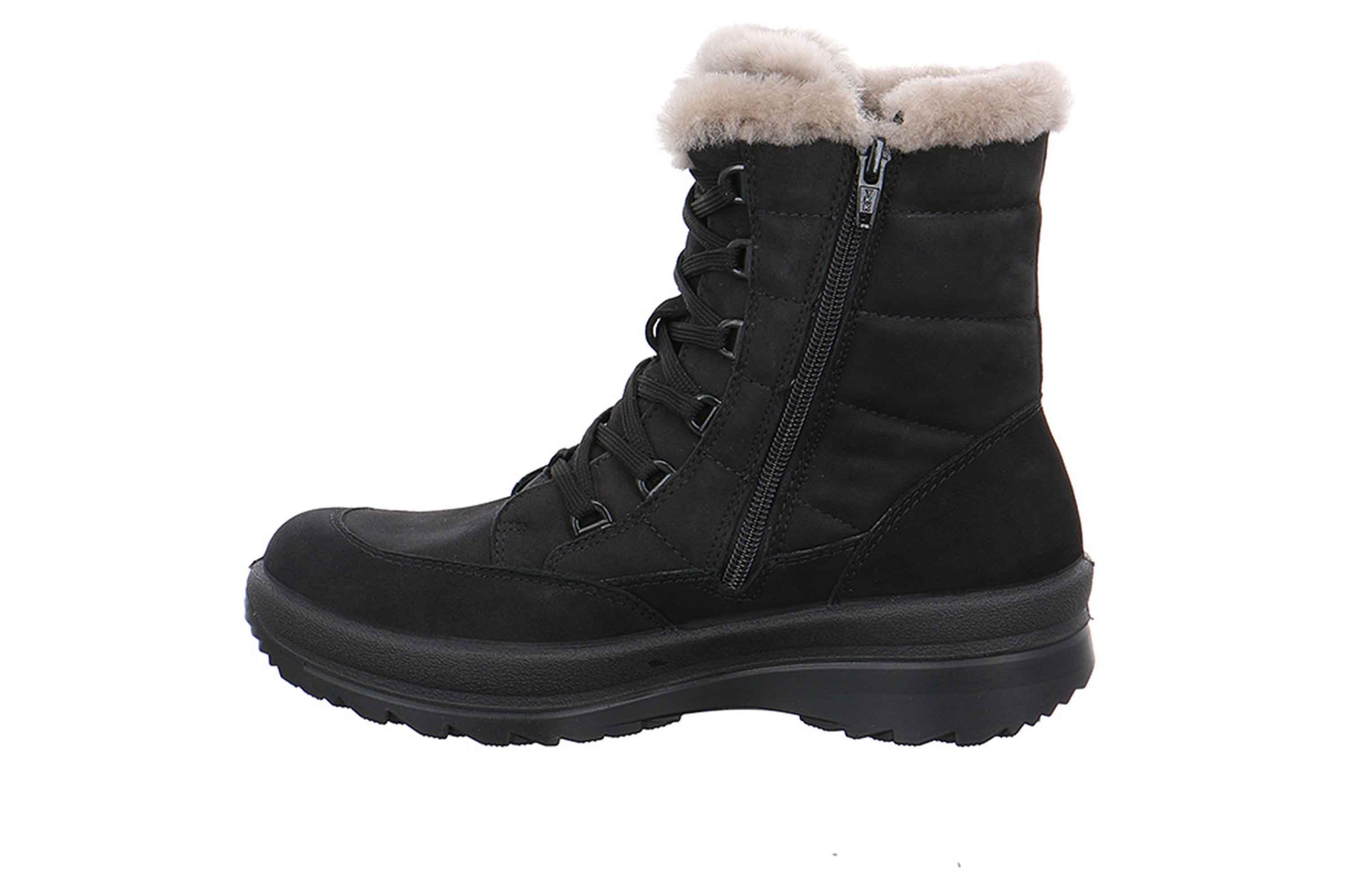 Jomos Schwarze Lammfell Stiefel Jomos Herren Lammfellstiefel