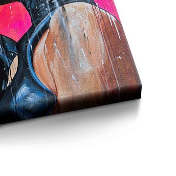 DOTCOMCANVAS® Leinwandbild Bat Love, Leinwandbild Batman Batwoman Portrait Love Comic Kunstdruck