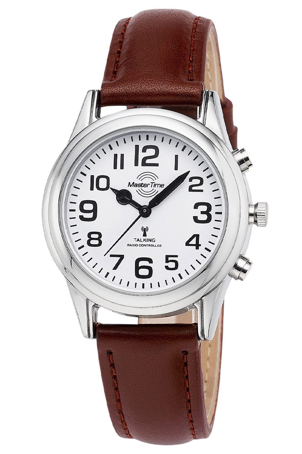 MASTER TIME Funkuhr Sprechende Damen-mit Lederband günstig online kaufen
