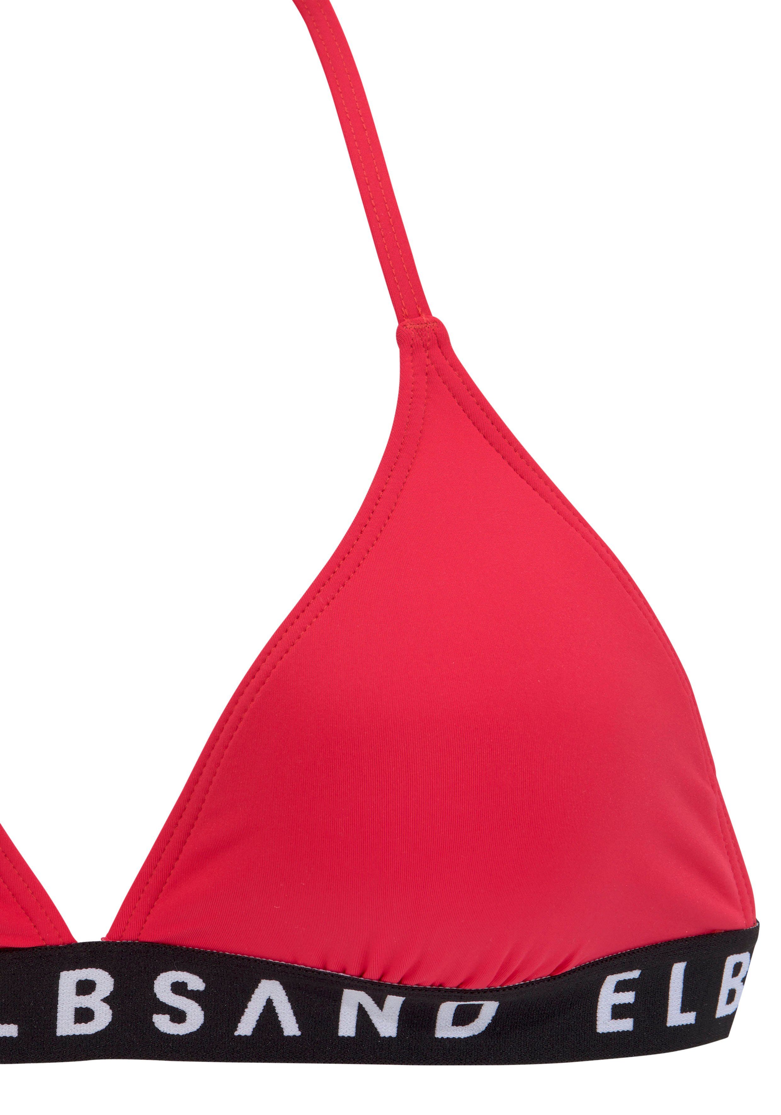 Elbsand Triangel-Bikini mit Markenschriftzügen in Kontrastfarbe