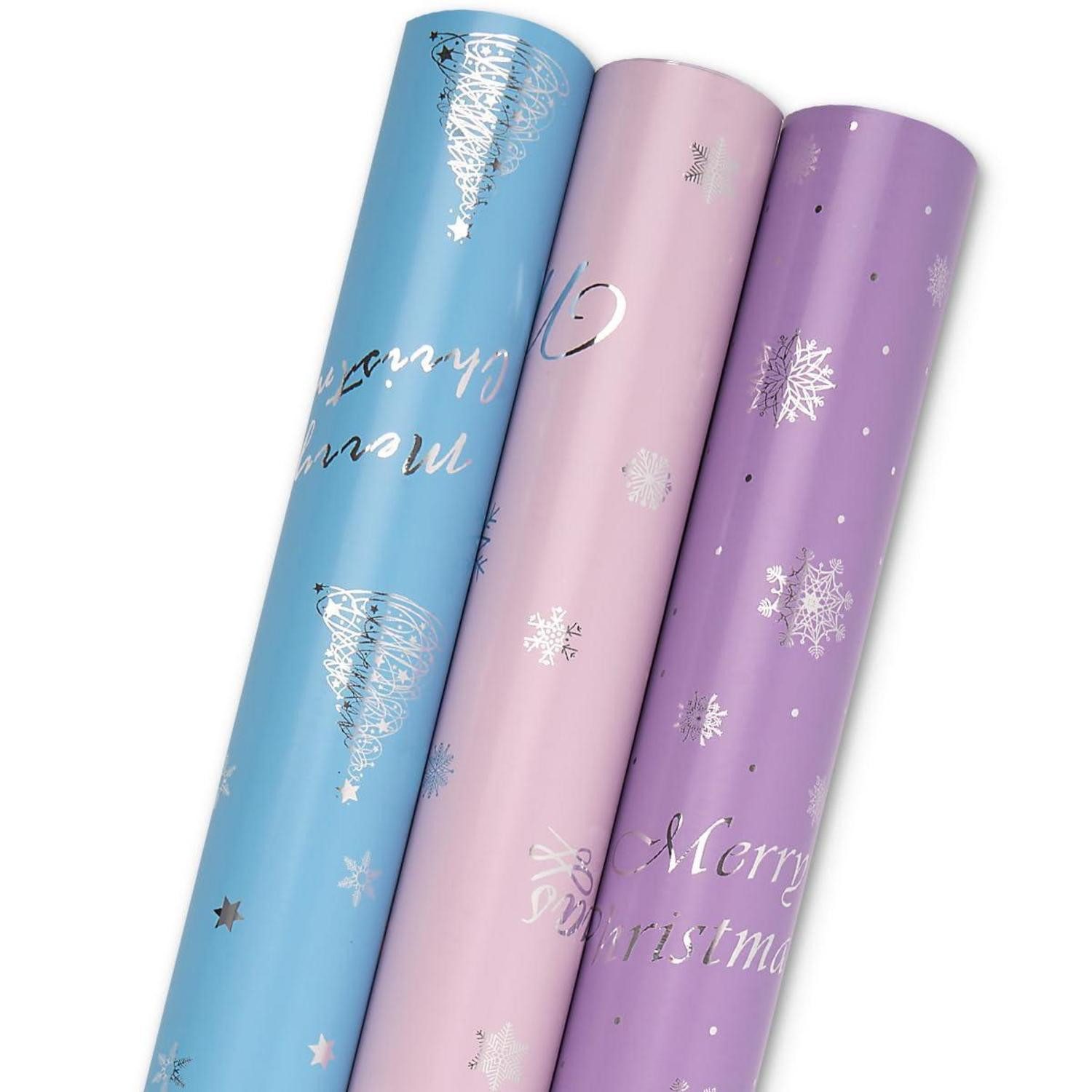 LuxusKollektion Geschenkpapier Geschenkpapier Weihnachten 3 Rollen, (3St)