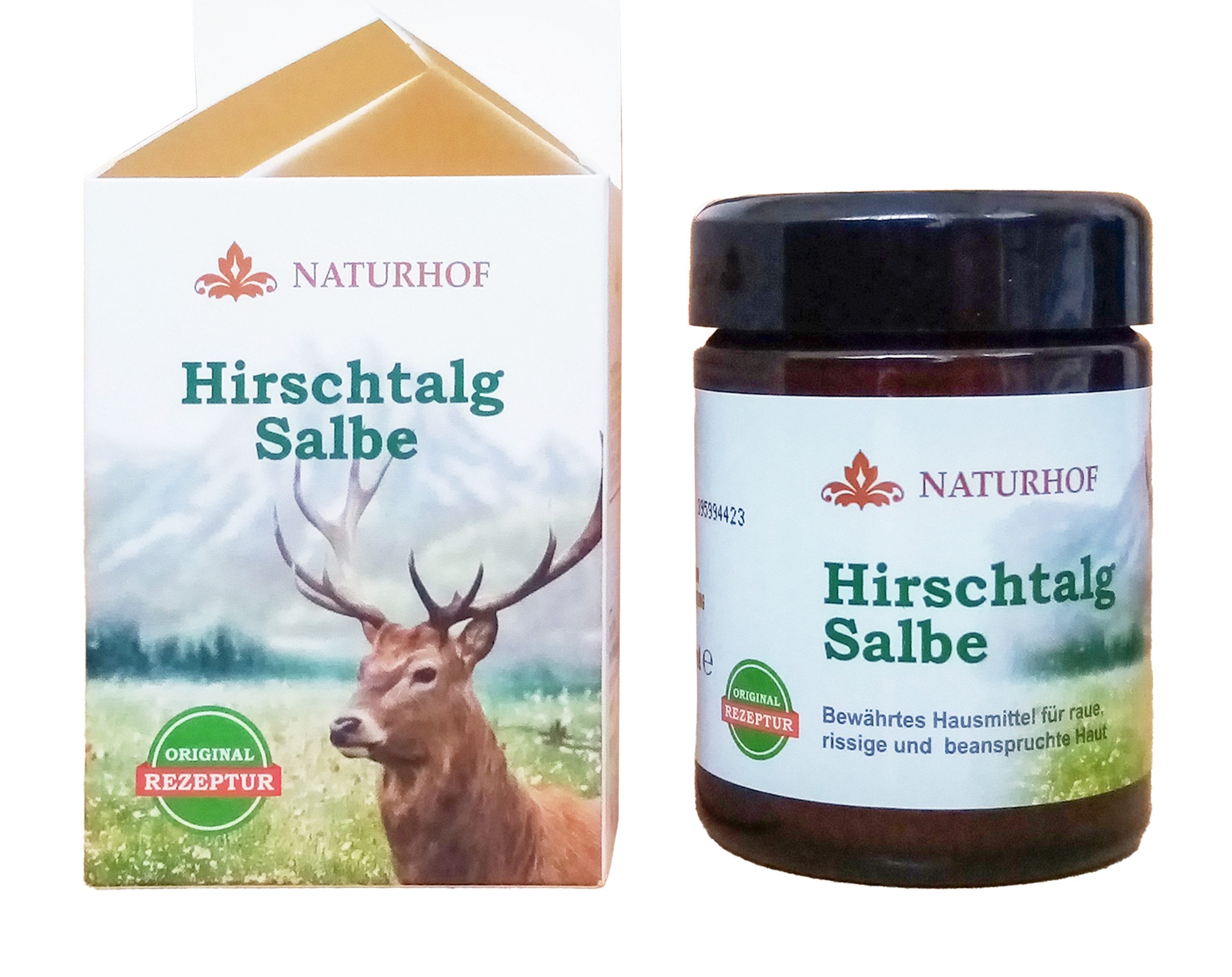 Körpercreme HIRSCHTALG SALBE 100ml Naturhof für raue rissige beanspruchte Haut 09