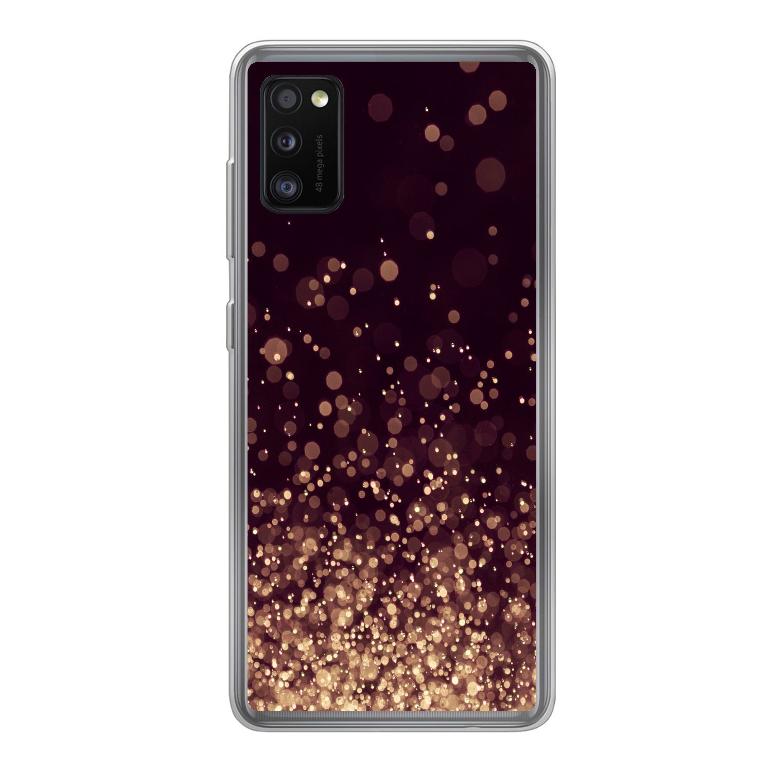 MuchoWow Handyhülle für Samsung Galaxy A41 Abstrakt - Glitzer - Licht - Design, Smartphone-Bumper, Print, Handy Schutzhülle Dünn