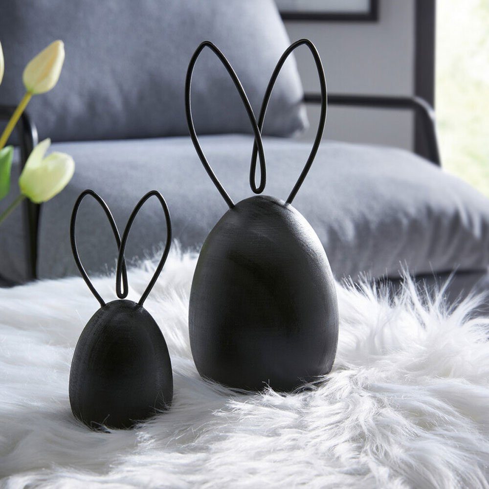Home-trends24.de Osterhase Hase Schwarz Osterhase Ostern Frühling Deko Tisc günstig online kaufen
