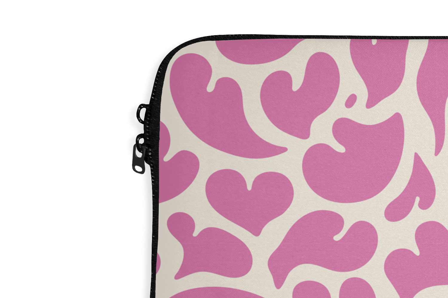 MuchoWow Laptop-Hülle Herzen - Druck - Rosa - Weiß 14 Zoll, Schutzhülle für Laptop, Schutz gegen Kratzern, Laptoptasche