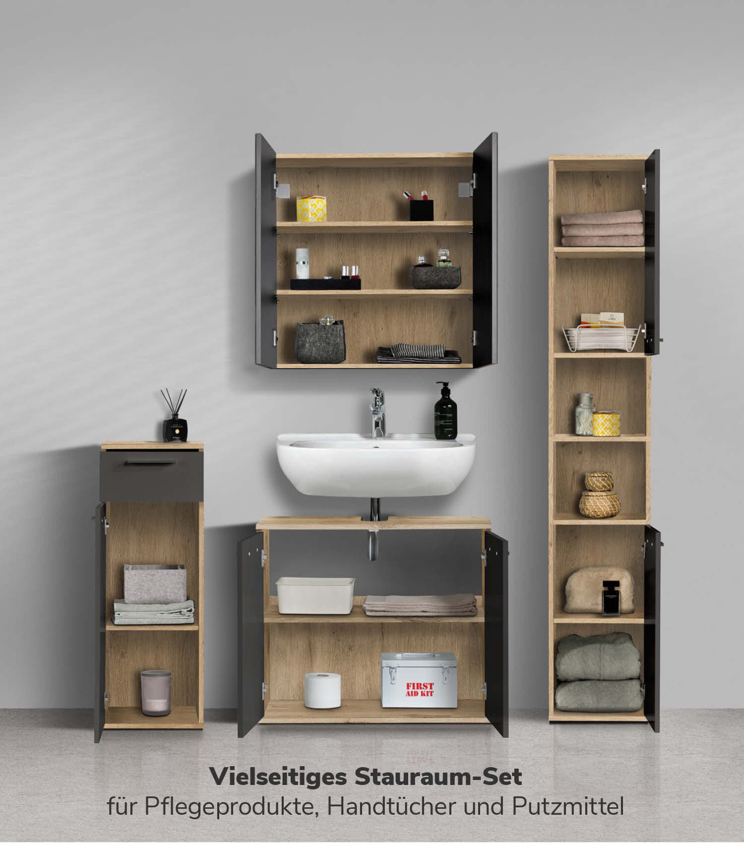 mokebo Badmöbel-Set Der Steuermann, (4-teilig), Unterschrank, günstig online kaufen