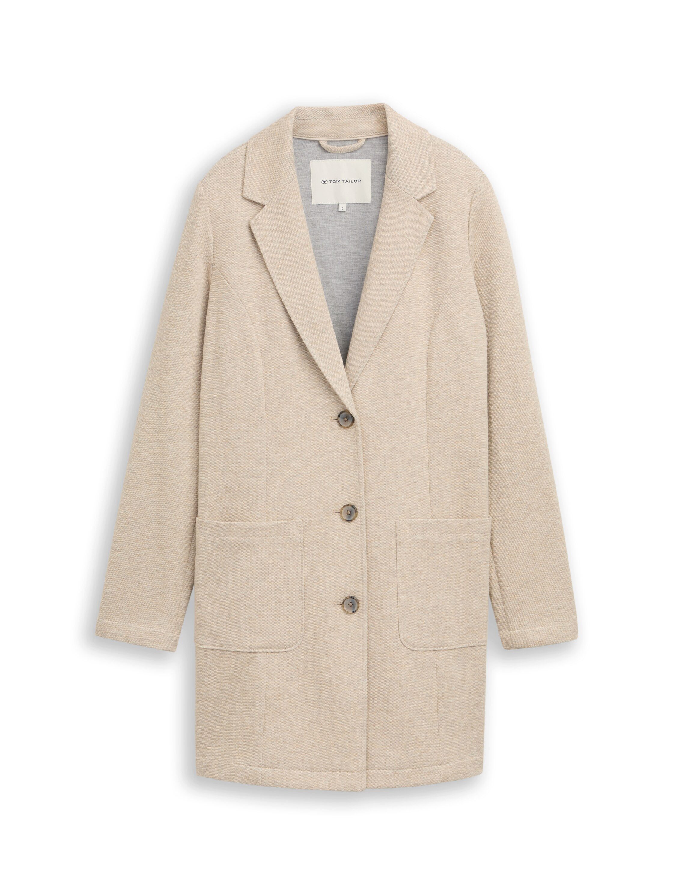 TOM TAILOR Steppmantel Slim Fit Mantel mit aufgesetzten Taschen