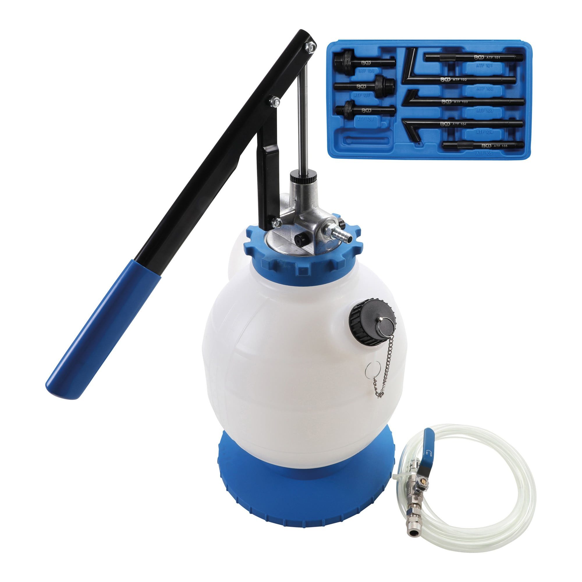 BGS technic Werkzeugset BGS Getriebeöl-Befüllgerät mit Handpumpe mit 8 Adaptern 7 l