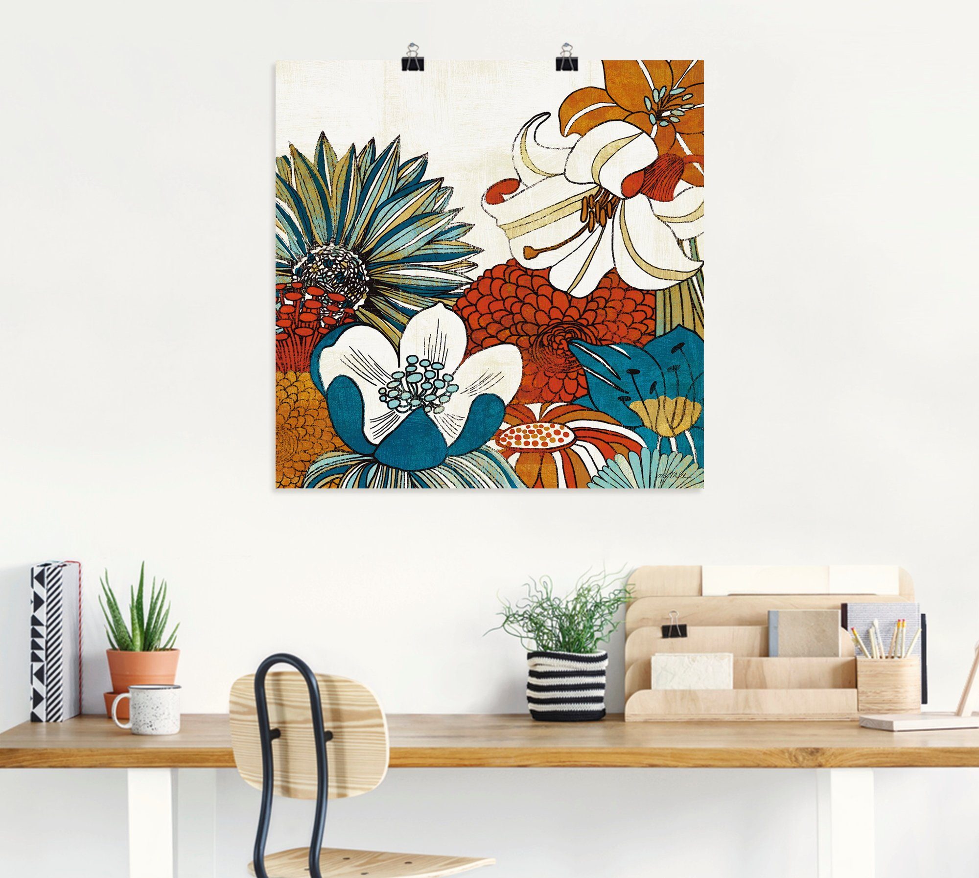 Artland Wandbild »Zeitgenössischer Garten II«, Blumen (1 Stück), in vielen Größen & Produktarten -Leinwandbild, Poster, Wandaufkleber / Wandtattoo auch für Badezimmer geeignet-kaufen