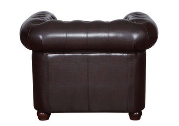 Küchen-Preisbombe Sessel 1 Sitzer in Kunstleder Vintage braun Couch Polstersofa Sofa