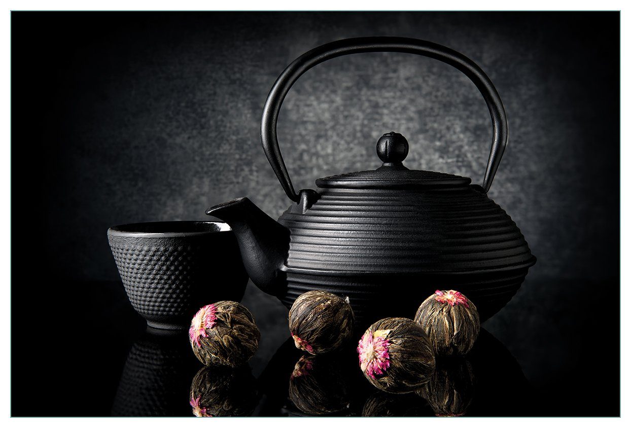 Wallario Küchenrückwand Japanisches Tee-Set, (1-tlg)