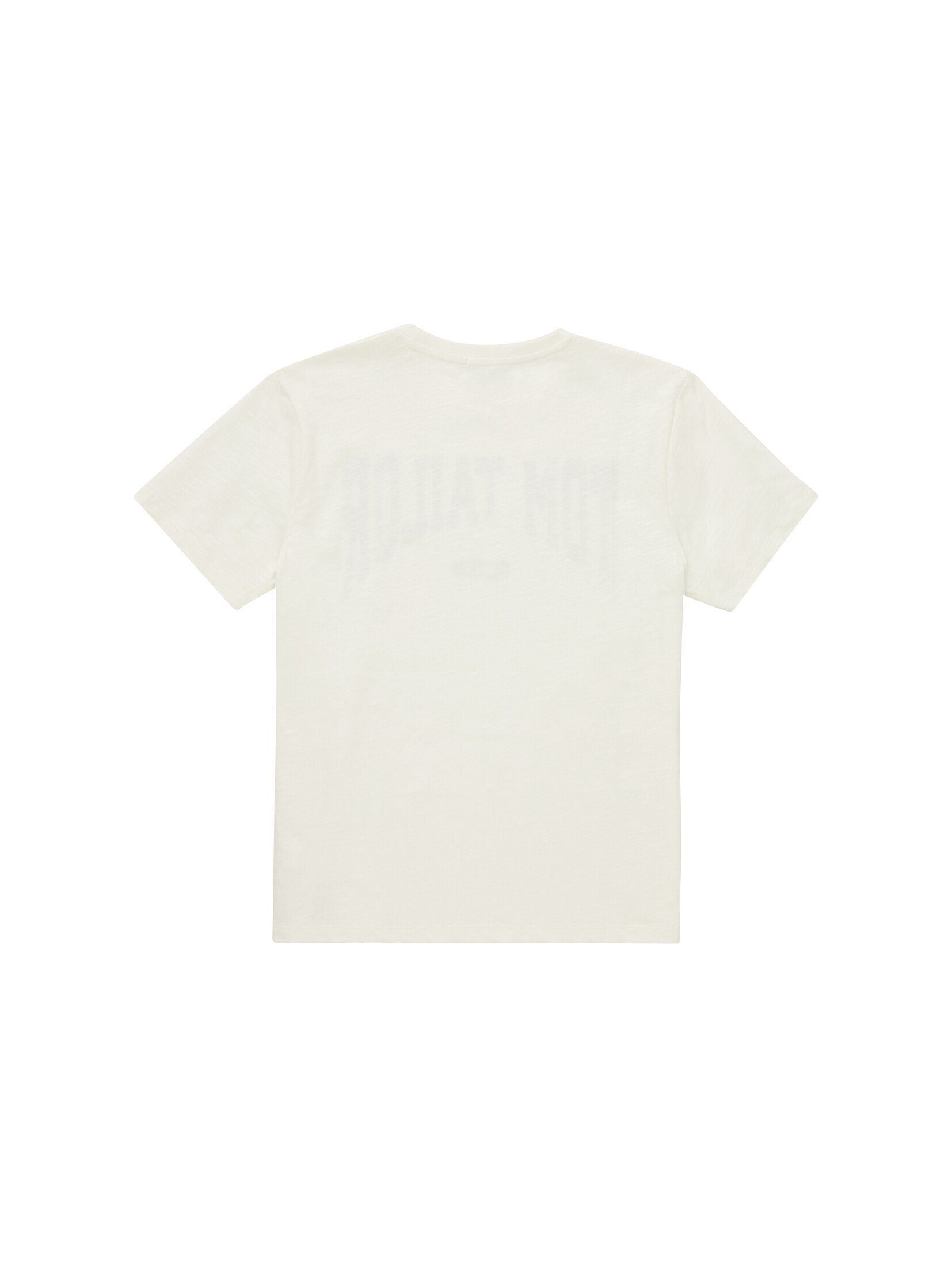 T-Shirt Print mit TOM T-Shirt White Wool TAILOR