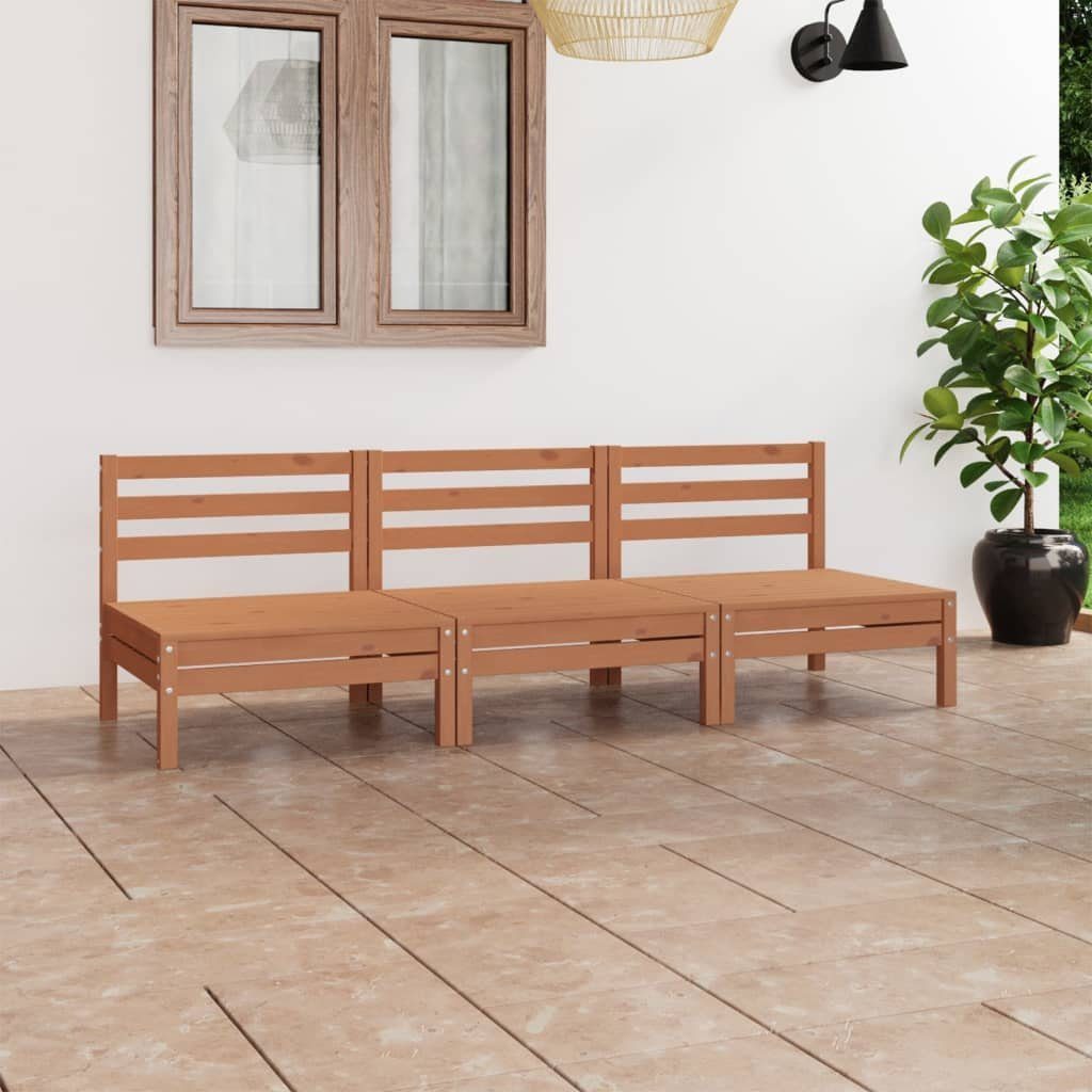 vidaXL Gartenlounge-Set 3-tlg. Garten-Lounge-Set Honigbraun Massivholz Kiefer, (1-tlg) | Garten-Essgruppen