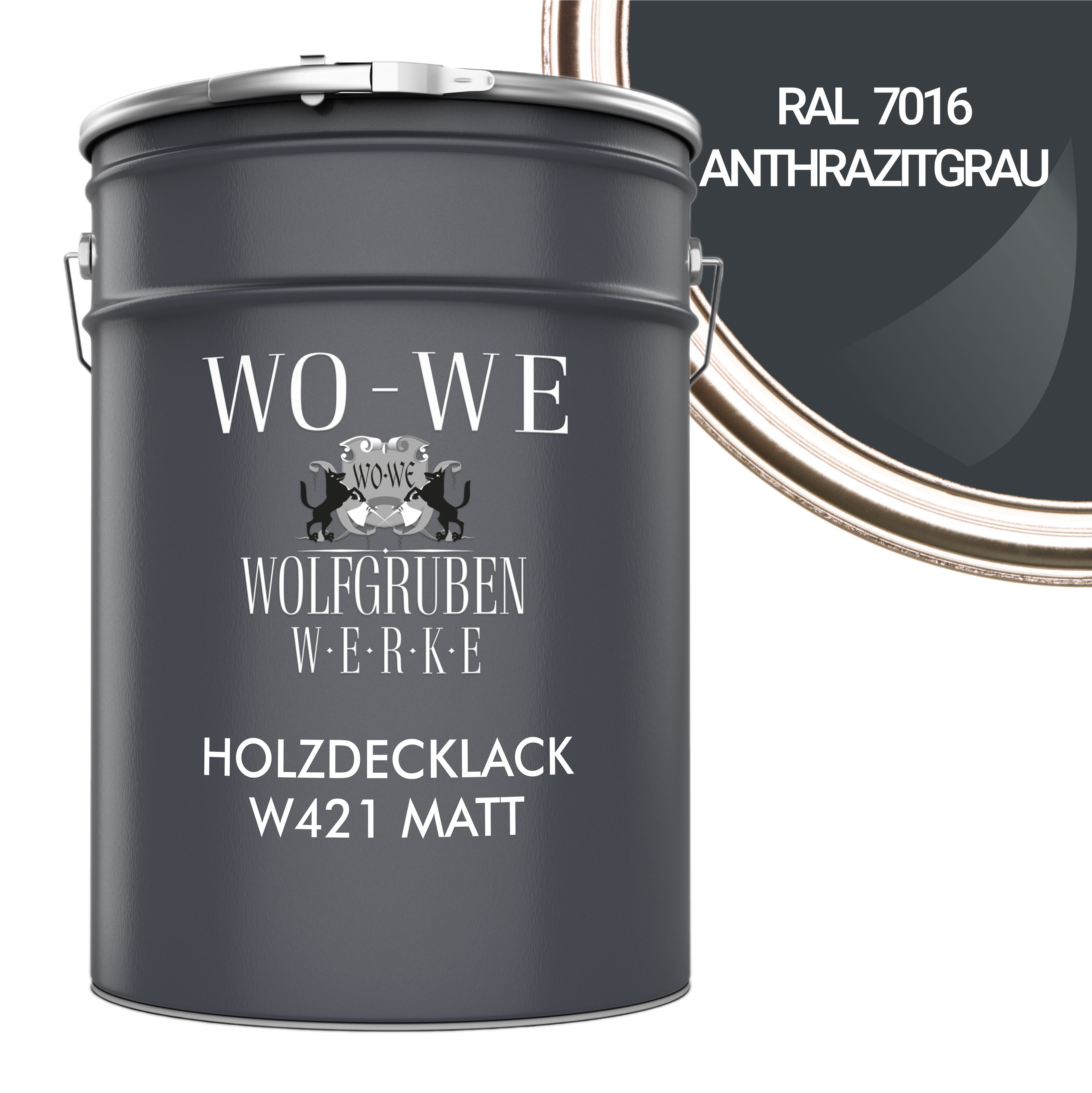 WO-WE Holzlack Holzlack Holzfarbe Holzschutzfarbe Möbellack W421, 0,75-10L, Matt, Wasserbasis