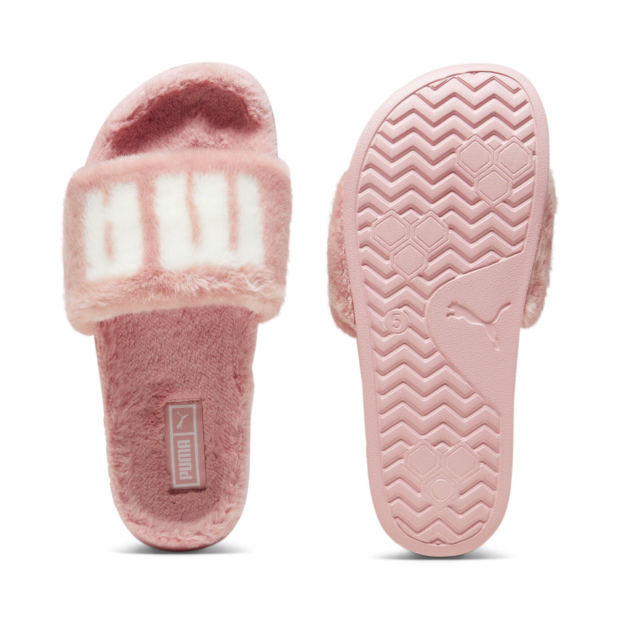 Future Warm Sandale Pantoletten Fuzz PUMA White Pink Leadcat Damen 2.0