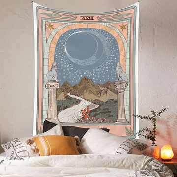 Wandteppich Tarot-Karte Wandteppich für Haus und Schlafzimmer Dekoration, Candyse, Geeignet für Schlafzimmer, Festivals, kurze Videos und Live-Streaming