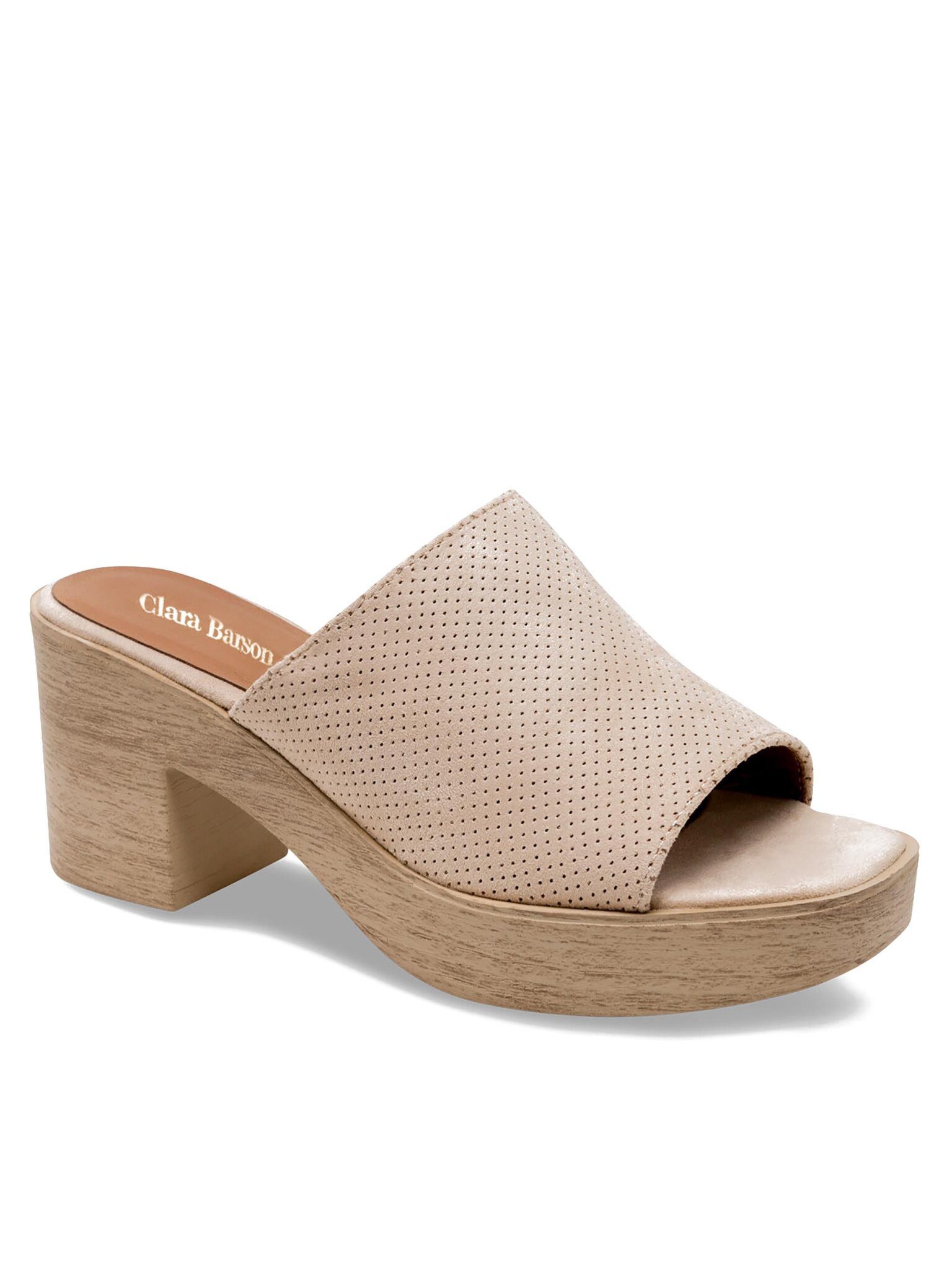 Clara Barson Clara Barson Pantoletten Damen WS2P227-03 Beige Pantolette günstig online kaufen