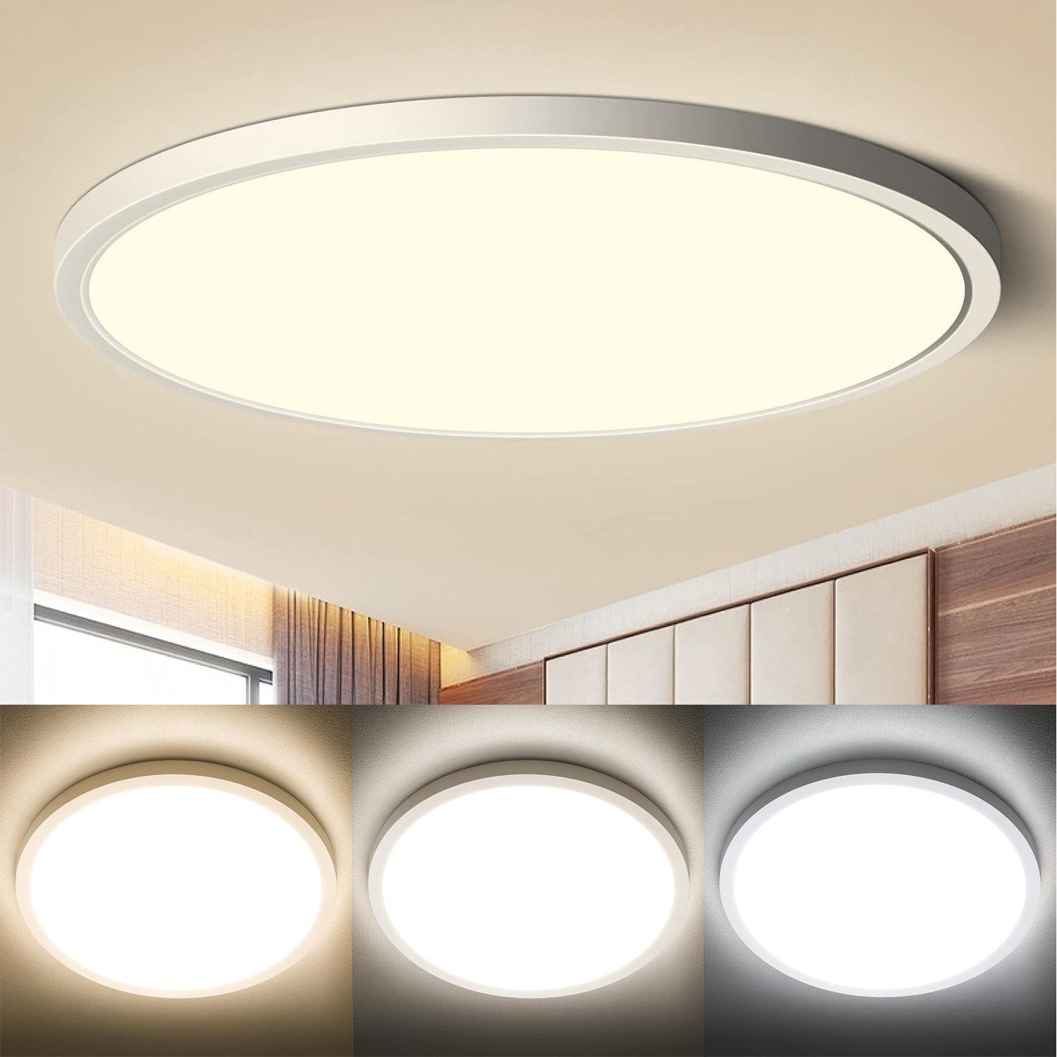 LMaxhome LED Deckenleuchte 36W Modern Flach günstig online kaufen