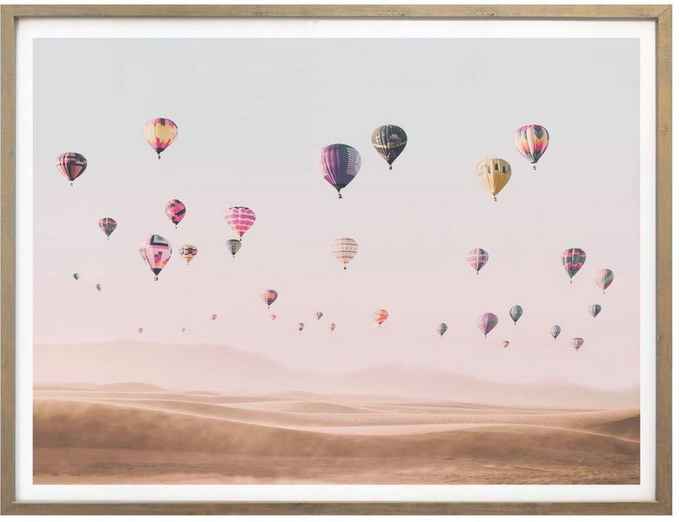 Wall-Art Poster Ballon Heißluftballons Wüste, Heißluftballon (1 St), Poster,  Wandbild, Bild, Wandposter