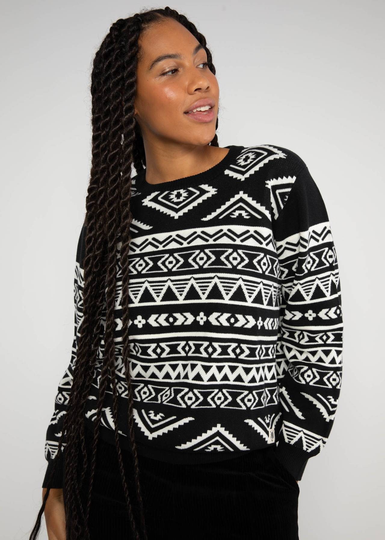 Blutsgeschwister Strickpullover - Cosy Storyteller – nachhaltiger Strickpullover aus Baumwolle