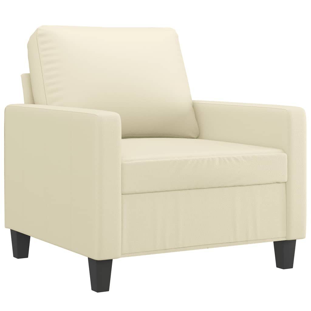 Creme Hocker Sofa vidaXL 60 Sessel Kunstleder cm mit
