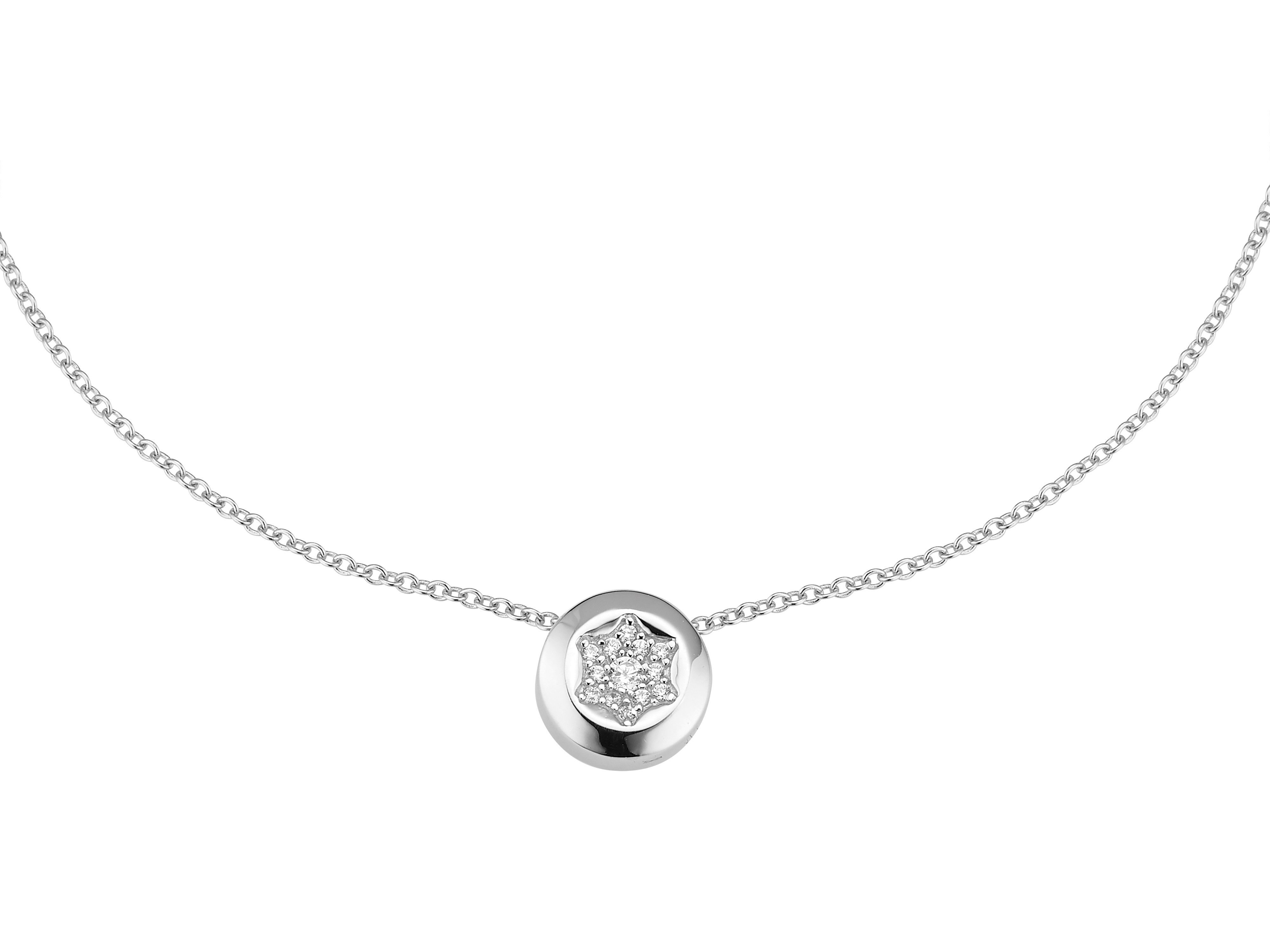 Firetti Kette mit Anhänger Schmuck Geschenk Silber 925 Halsschmuck Anhänger Sternenform, mit Zirkonia (synth)