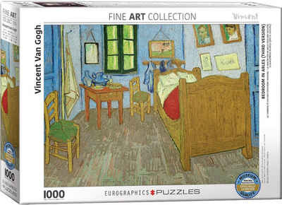 empireposter Puzzle Van Gogh - Vincents Schlafzimmer in Arles - 1000 Teile Puzzle im Format 68x48 cm, Puzzleteile