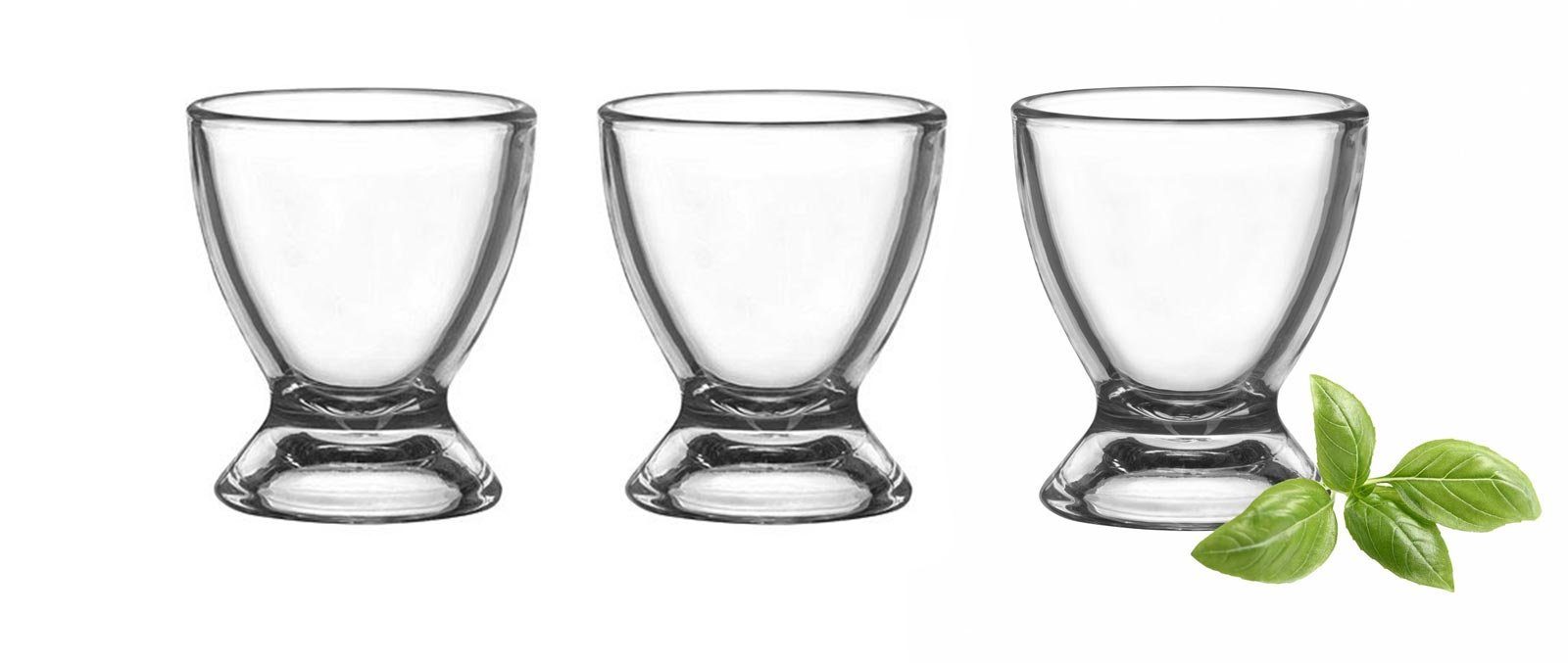Sendez Eierbecher 6 Eierbecher aus Glas Eierständer Eierhalter Glaseierbecher, (6-tlg)