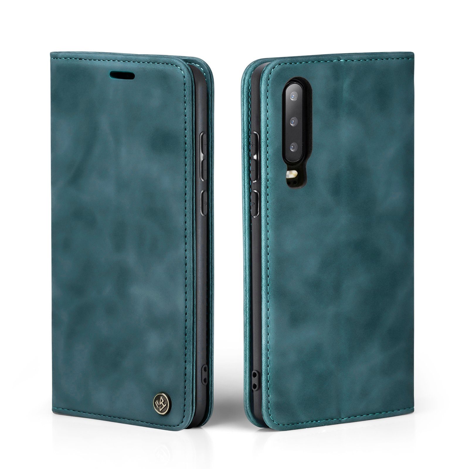 Tec-Expert Handyhülle Tasche Hülle für Huawei P30 6.1 Zoll, 6.1, Cover Klapphülle Case mit Kartenfach Fliphülle aufstellbar