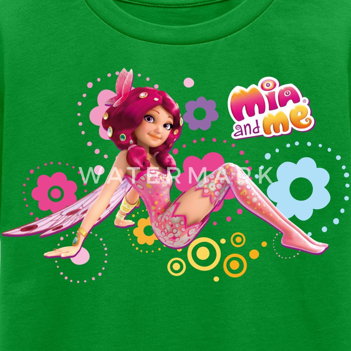 Spreadshirt T-Shirt Mia and Me Elfe Mia Sitzt In Blumen Kinder Premium T-Shirt (1-tlg)