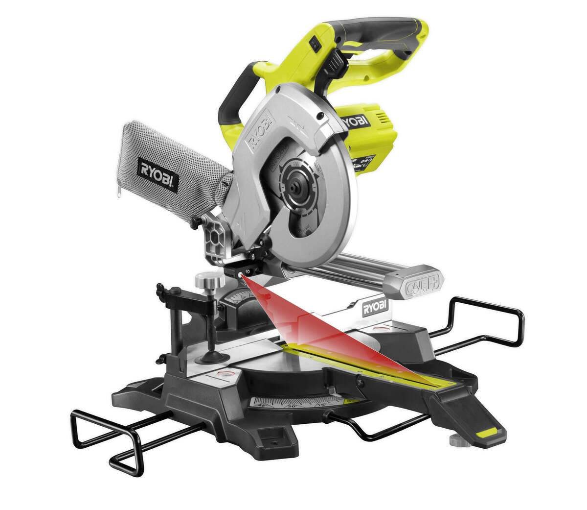 Ryobi Kapp- und Gehrungssäge Ryobi Akku-Kapp-, Gehrungssäge ONE+ 18V ohne Akku, Ladegerät R18MS216-0