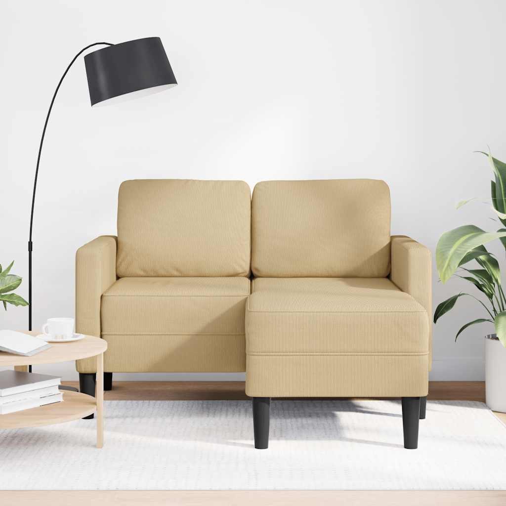 vidaXL Sofa 2-Sitzer-Sofa mit Chaiselongue L-Form günstig online kaufen