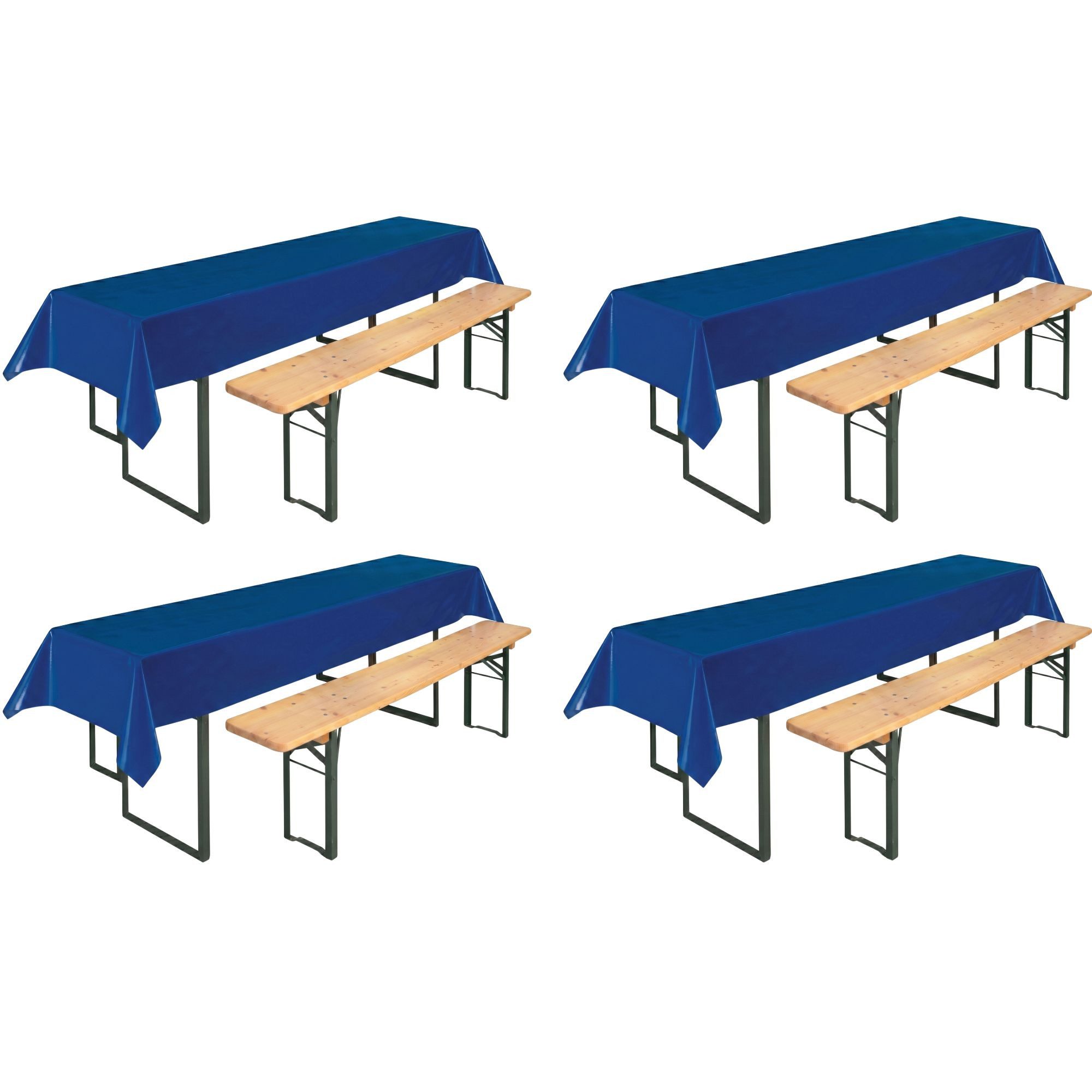 Beautex Tischdecke, Partytischdecke, für Biertischgarnituren, 100x250cm, viele Farben (4-tlg), wasserabweisend, abwaschbar, lebensmittelecht, strapazierfähig