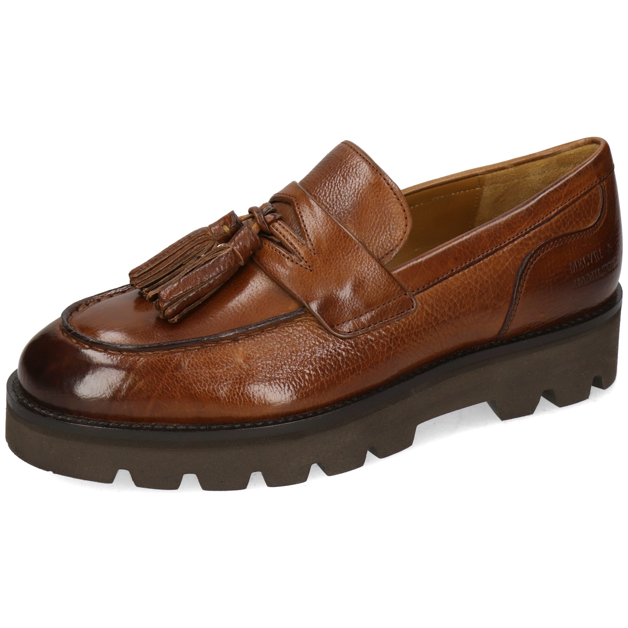 Melvin & Hamilton Jade 44 Leder-Loafers für Damen Loafer Plateausohlen, Echtes Leder