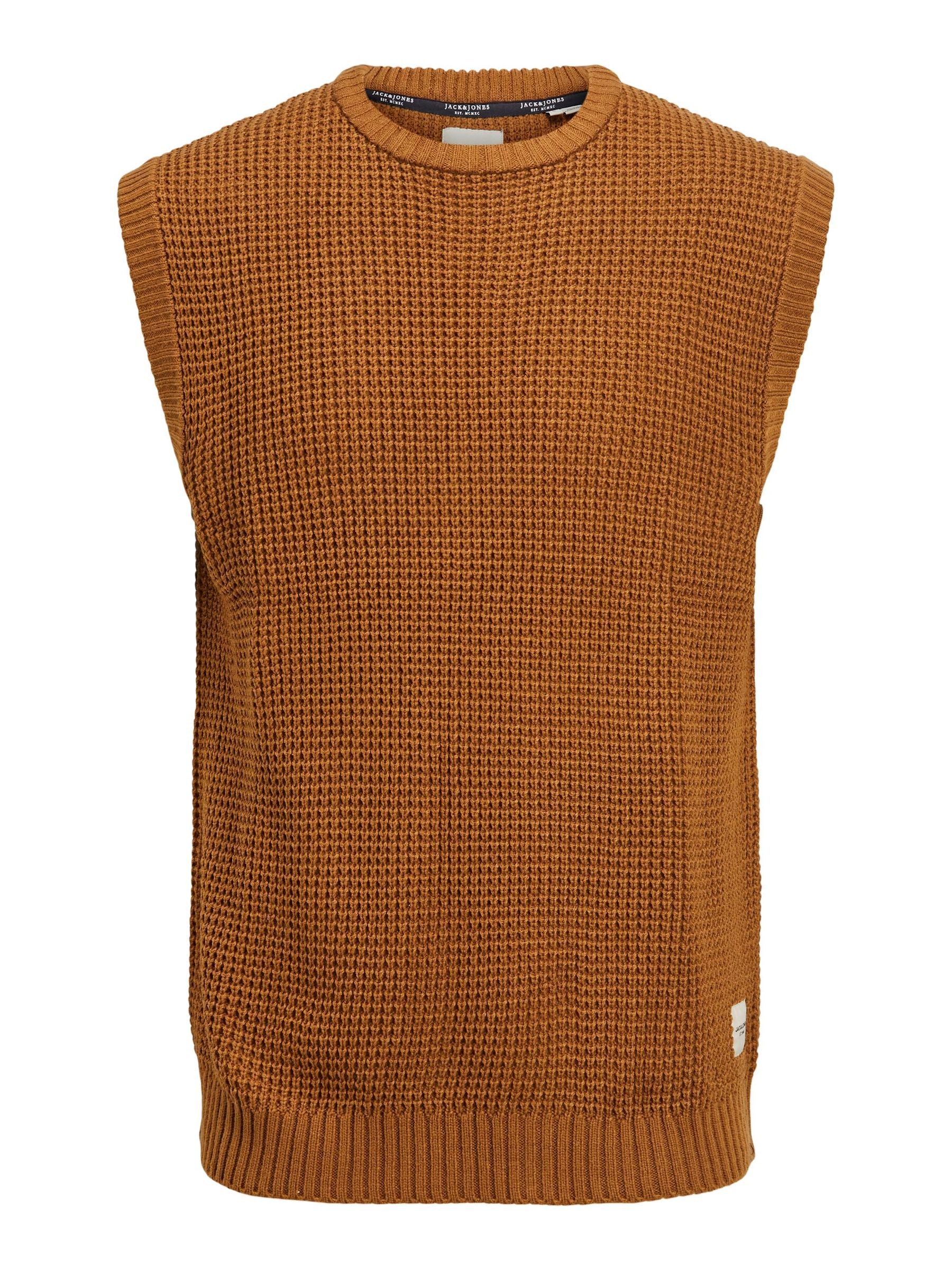 Jack & Jones Strickpullover Grobstrick Pullunder Warmer ohne Ärmel JJENICK JJENICK KNIT VEST LN